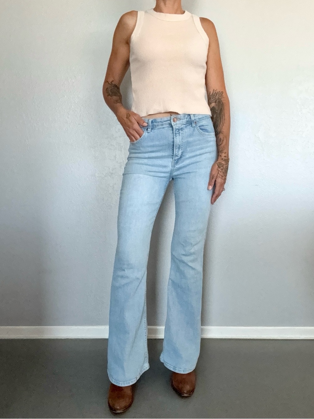 Berksha High Rise Flare Jean • Sz 6